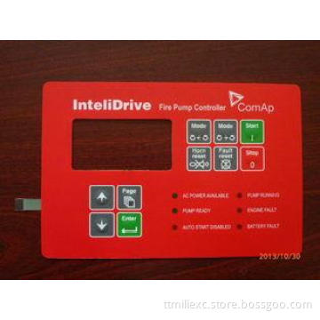 Custom Red PET / PC Membrane Switch Keyboard Flexible Remot